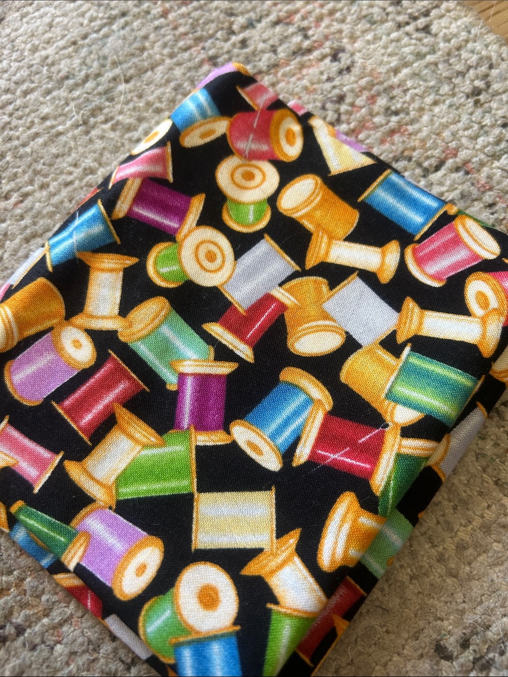 Colorful Thread Spool fat quarter fabric